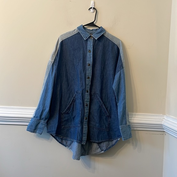 Free People Superstar Chambray Shirt - Picture 3 of 5